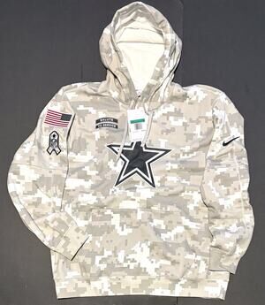 Nike Dallas Cowboys Salute To Service Primary Edge Club Hoodie XL NWT White Gray